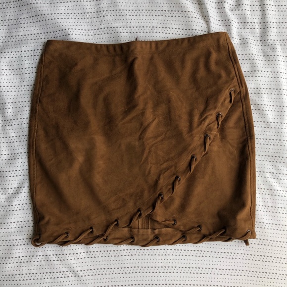 Express Dresses & Skirts - Express Faux Suede Skirt
